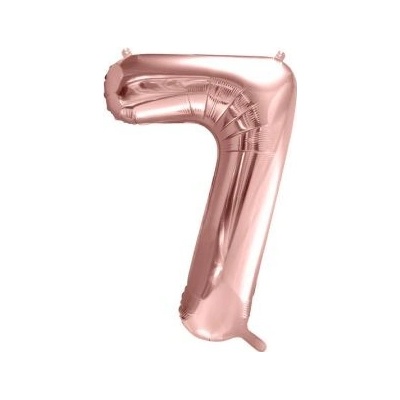 Balón fóliový 86cm číslo 7 ružové zlato