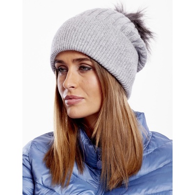 Wool Fashion Italia Čepice-AT-CZ-17230.43 Šedá