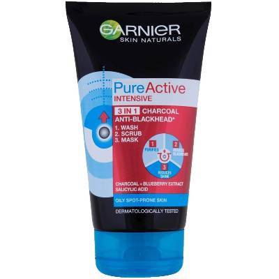 Skin Naturals Гел за лице Pure Active Intensive Charcoal, 150 ml