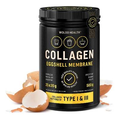 WOLDOHEALTH Kolagen s práškem z membrány vaječné skořápky 500g