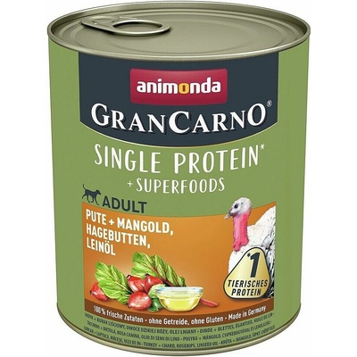 Animonda Gran Carno Superfoods Adult morka mangold šípky ľanový olej 800 g