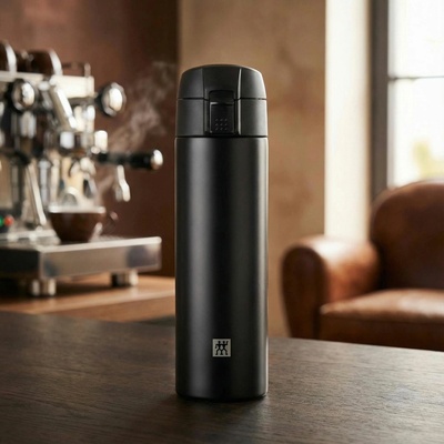 Zwilling Thermo čierny termo pohár z nerezovej ocele 450 ml