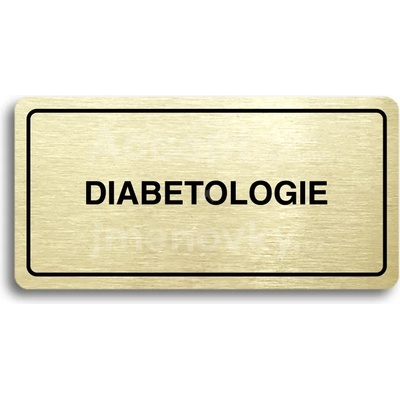 ACCEPT Piktogram DIABETOLOGIE - zlatá tabulka - černý tisk