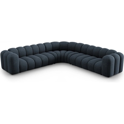Micadoni Син шенилов модулен ъглов диван Lupine - Micadoni (MIC_COR_140_F1_LUPINE4)