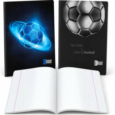 St.Right Školský zošit A4 PRE CHLAPCA kockovaný FOOTBALL ENERGY St. Right
