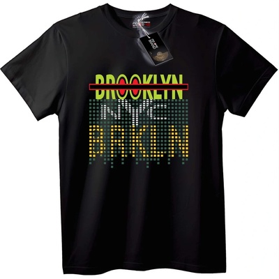 NOONEBRAND Тениска Бруклин NYC Пиксел - 4XL, Black
