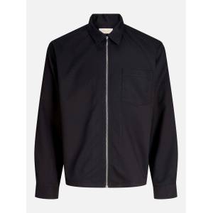 Jack and Jones Party Zip Overshirt Mens - Black