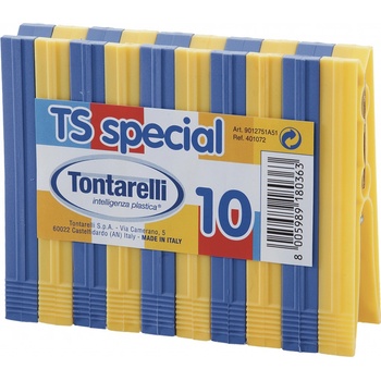 Tontarelli kolíčky na prádlo mix barev 9012751TS Special 10 ks