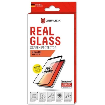 Displex Real Glass 10H Protector 3D Full Cover - калено стъклено защитно покритие за дисплея на Huawei P40 Lite (черен-прозрачен)