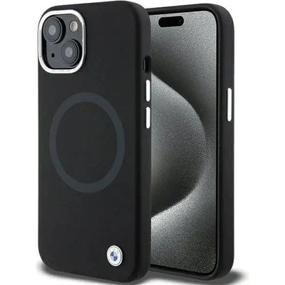 BMW Кейс BMW Signature Liquid Silicone MagSafe за iPhone 15, черен (BMW000691-0)