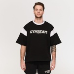 GymBeam Тениска Premium Heavyweight Varsity Black L