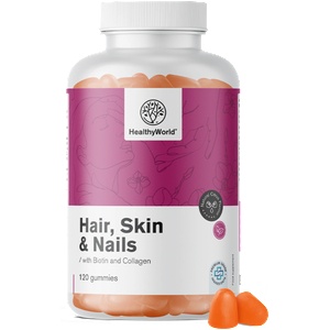 HealthyWorld Hair, Skin & Nails с биотин - 120 гумени сладки
