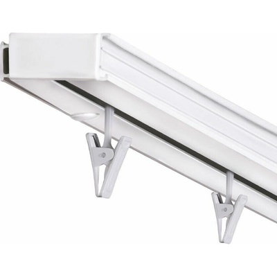 Záclonová kolejnice jednořadá, 240 cm, plast, bílá – Zbozi.Blesk.cz