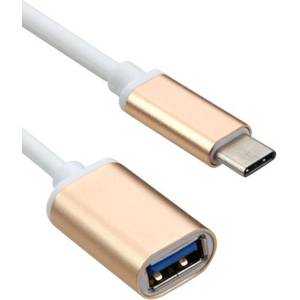DeTech Кабел DeTech от USB C(м) към USB 3.0 A(ж), златист