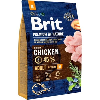 Brit BRIT Premium by Nature Adult M Храна за кучета, за възрастни, суха, с пилешко, 8 kg