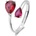 Brosway prsteň Fancy Passion ruby BWFPR115
