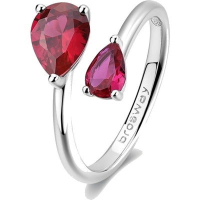 Brosway prsteň Fancy Passion ruby BWFPR115