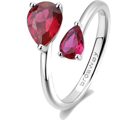 Brosway prsteň Fancy Passion ruby BWFPR115