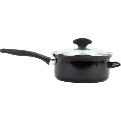 BELIS Smaltovaný rendlík s držadlem a skleněnou poklicí 20 cm 2.6 l STANDARD PLUS 32220-078000E5