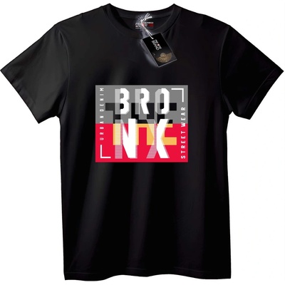 NOONEBRAND Тениска BRO NYC Градска Улична - 5XL, White