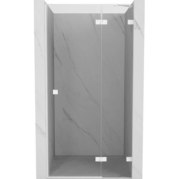 Mexen Lunar врати за душ кабина - дясна, 90 см, прозрачни, бели - 834-090-000-20-00-P (834-090-000-20-00-P)