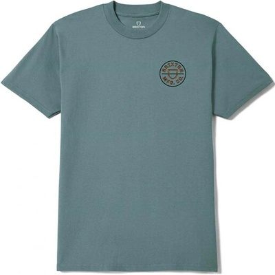 Brixton triko Crest Ii S/S Std Ocean Breeze/ Black/Rust