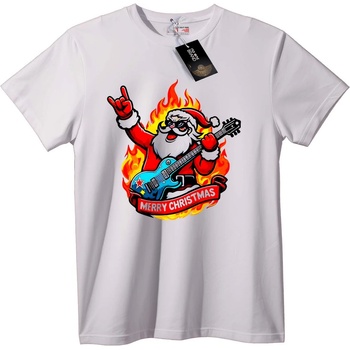 NOONEBRAND Тениска с рок Дядо Коледа - M, Black