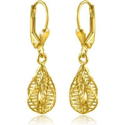 Gemmax Zlaté visací náušnice Spirály 585/1000 GLEYN-28811