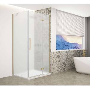 SAPHO Trinity - Душ кабина 90x100 см, дясна, матирано стъкло/златисто GT5610-90MR-G (GT5610-90MR-G)