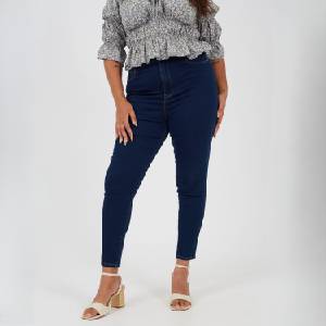 Brave Soul Womens Plus Size Mid Rise Skinny Jean - Light Blue
