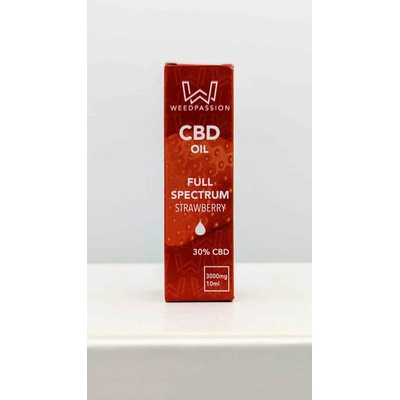 Weedpassion CBD olej full spectrum 30% CBD jahodová chuť 10 ml