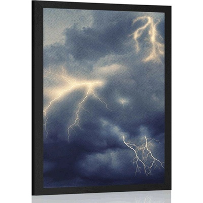 Plakát blesky - 30x45 white