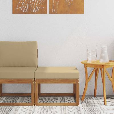 vidaXL Външна табуретка Солидно акациево дърво Естествен (900452)