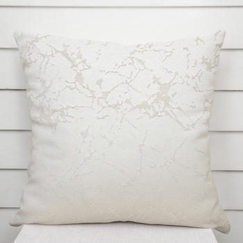 Biante Dekoračná Parma PM-116 Strieborný mramor na krémovom 50 x 50 cm