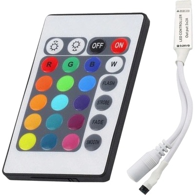 ECOLIGHT Ovladač pro RGB LED pásky, dálkové ovládání IR24 6A EC79456