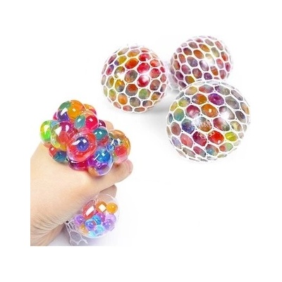 Teddies Míček antistresový mačkací sliz 7cm barevný v sáčku 12ks v boxu