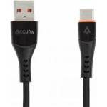 Accura USB-A - USB-C 1.0m rubber 5V/2A black