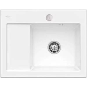 Villeroy & Boch Subway 45 - Керамична мивка 65x51 см, ексцентрично управление, CeramicPlus, алпийско бяло 331302R1 (331302R1) Мивка за вграждане