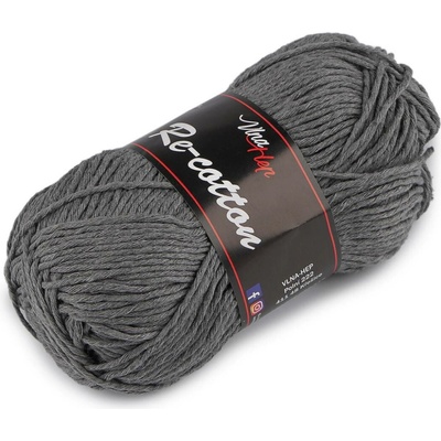 Bavlněná pletací příze Re-Cotton 50 g, střední, 10 (81027) šedá
