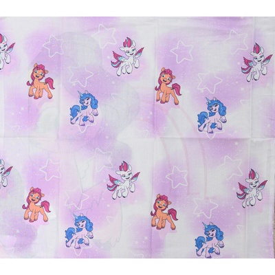 Textilomanie bavlna obliečky MY LITTLE PONY STARS biele 60x70 140x200