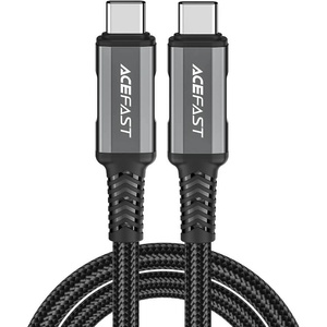 ACEFAST Здрав USB4 кабел с въжена оплетка за устройства с USB-C порт (100 см) - Acefast Acewire Pro USB4 USB-C to USB-C Fast Charging Cable 240W (черен) (C1-09)