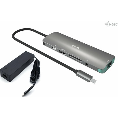 i-Tec USB-C Metal Nano Docking Station 4K HDMI LAN with Power Delivery 100W + i-tec Universal Charger 100W C31NANOLANPD100