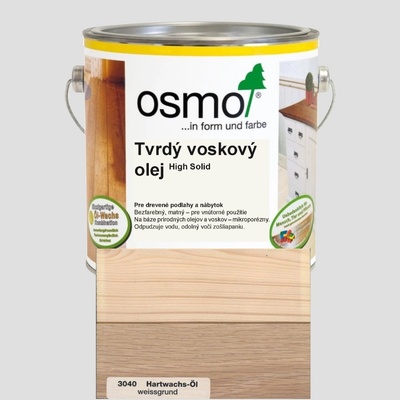Osmo 3040 Tvrdý voskový olej farebný 2,5 l Biely