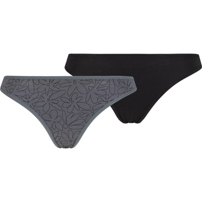 Stoic Дамско синтетично термобельо Stoic Women's TrosaSt. Thong 2-Pack Synthetic base layer - Ink Grey AOP / Black - размер XL (114-3883-0115)