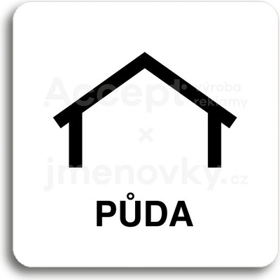 ACCEPT Piktogram půda - bílá tabulka - černý tisk bez rámečku