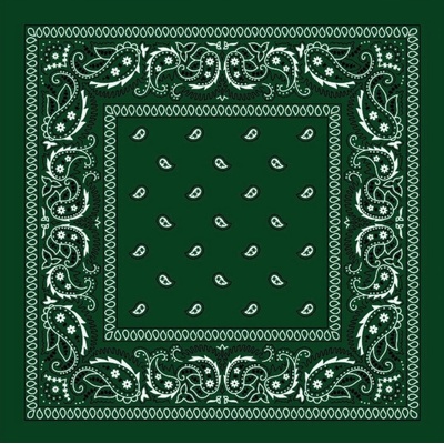 Bandana šátek Green Smaragd – Zboží Mobilmania