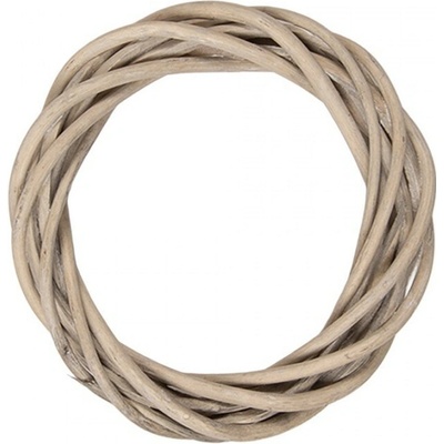 Přírodní šedý ratanový věnec Rattan XXS - Ø 10*2 cm - Clayre & Eef