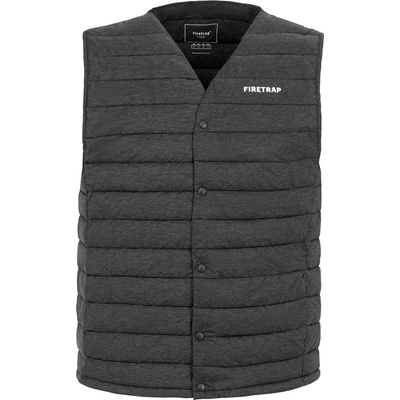 Firetrap Елек Firetrap Men's Padded Sleeveless Gilet - Dk Grey Marl