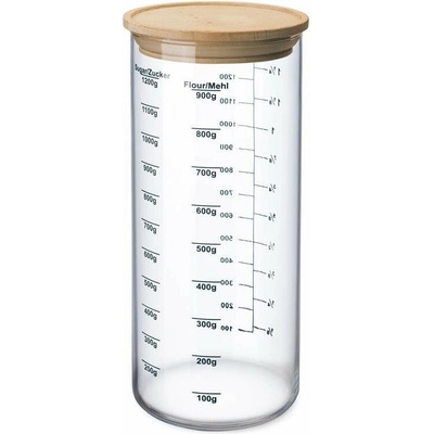 SIMAX Zásobník se stupnicí a dřevěným víčkem 1,4 l