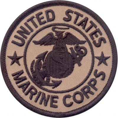 ROTHCO nášivka MARINE CORPS desert kulatá 7,5 cm
